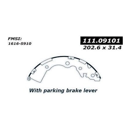 Centric Centric Premium Brake Shoes, Centric Parts 111.09101 111.09101